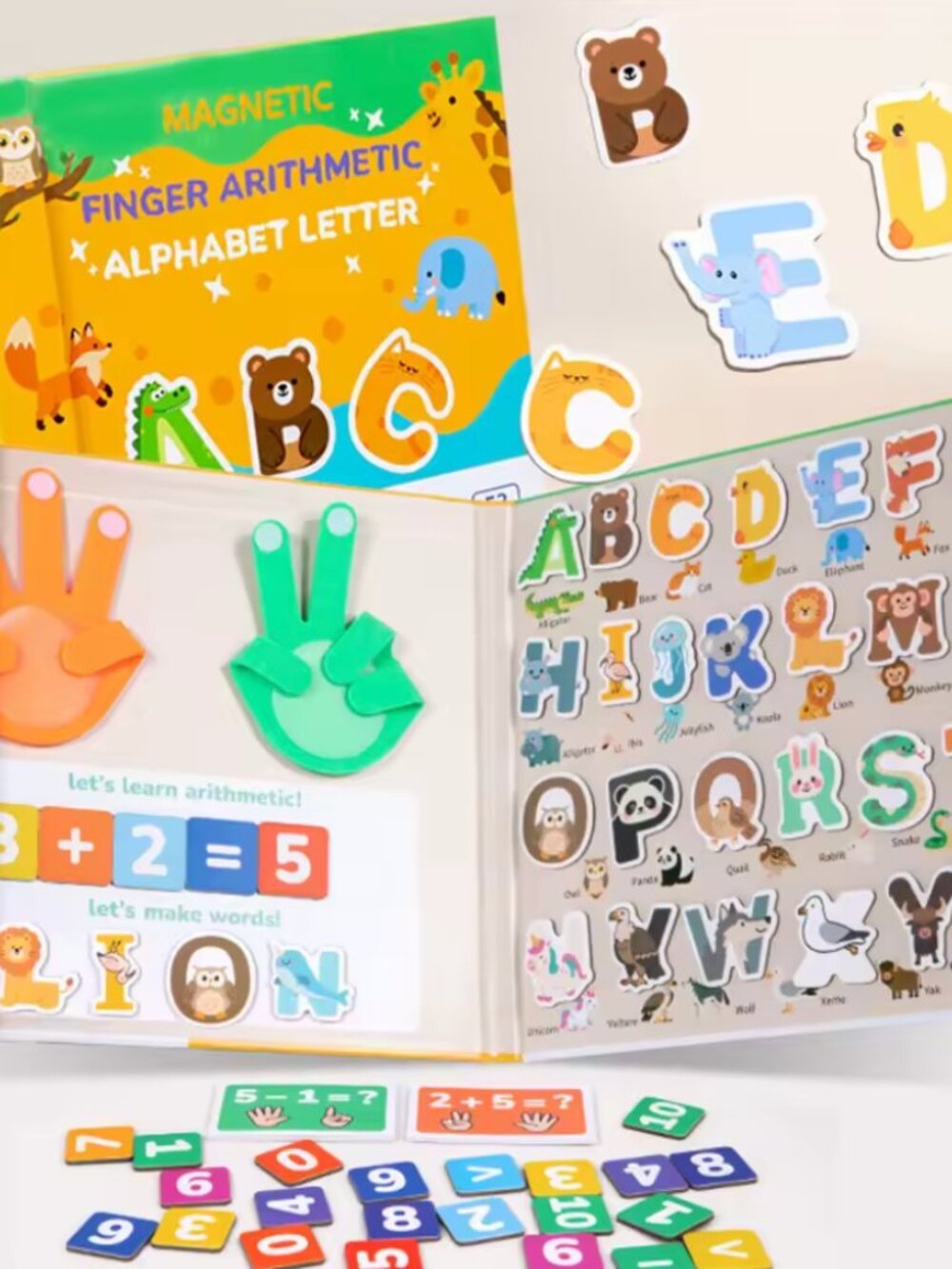 Magnetic Alphabet & Math Set, 53pc Montessori Learning Toy - Picture 16 of 16